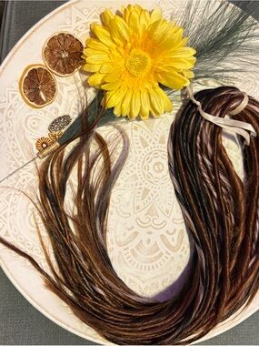 Synthetic Hair Extensions in Brown Blend - Women Accessories Hair Accent